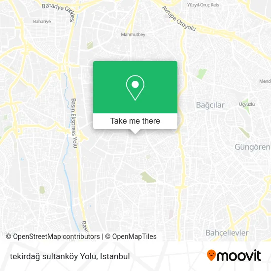 tekirdağ sultanköy Yolu map