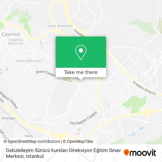 Gebzedeyim Sürücü kursları Direksiyon Eğitim Sınav Merkezi map