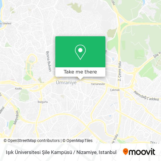 Işık Üniversitesi Şile Kampüsü / Nizamiye map