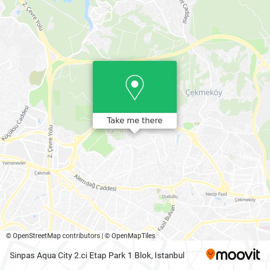 Sinpas Aqua City 2.ci Etap Park 1 Blok map