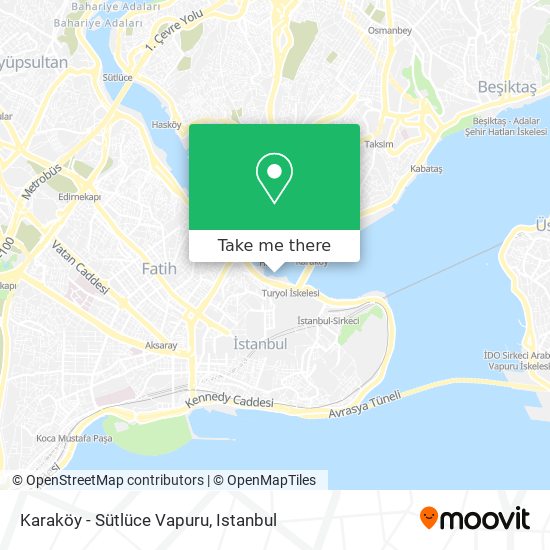Karaköy - Sütlüce Vapuru map
