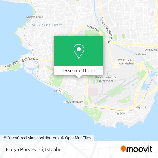 how to get to florya park evleri in bakirkoy by bus cable car train or metro
