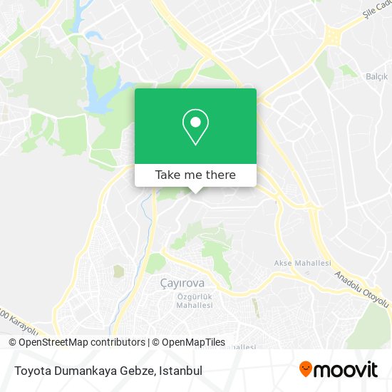 Toyota Dumankaya Gebze map