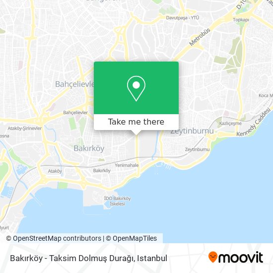 Bakırköy - Taksim Dolmuş Durağı map