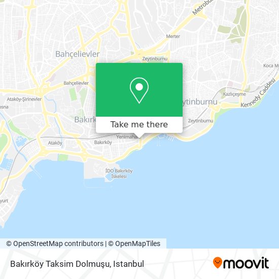 Bakırköy Taksim Dolmuşu map