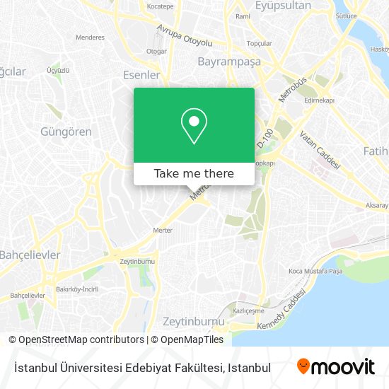 İstanbul Üniversitesi Edebiyat Fakültesi map