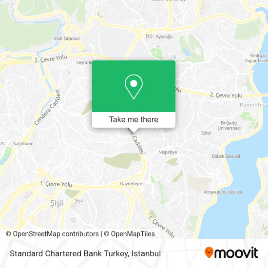 Standard Chartered Bank Turkey map