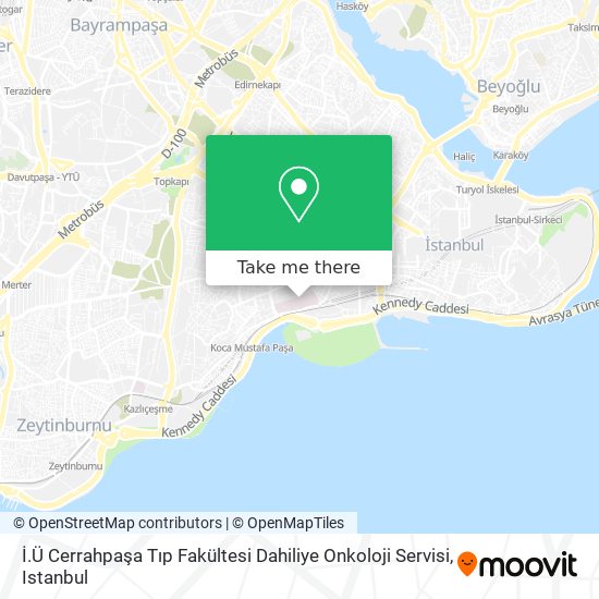 İ.Ü Cerrahpaşa Tıp Fakültesi Dahiliye Onkoloji Servisi map