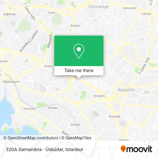 320A Samandıra - Üsküdar map