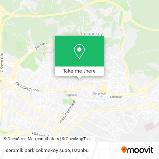 seramik park çekmeköy şube map