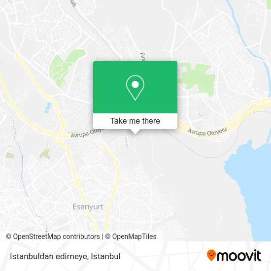 Istanbuldan edirneye map