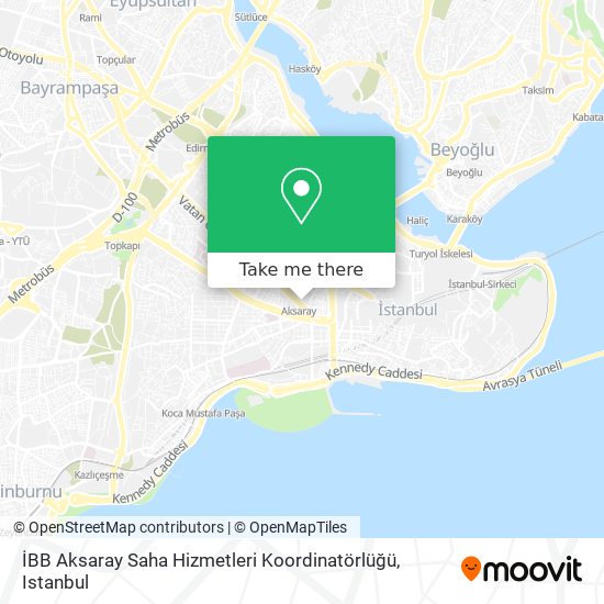 İBB Aksaray Saha Hizmetleri Koordinatörlüğü map