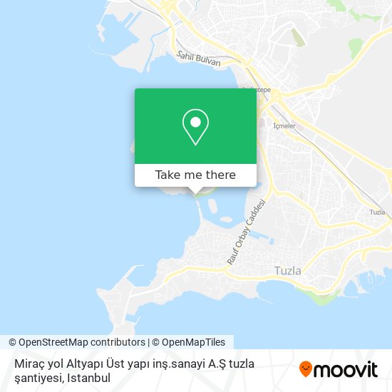 Miraç yol Altyapı Üst yapı inş.sanayi A.Ş tuzla şantiyesi map