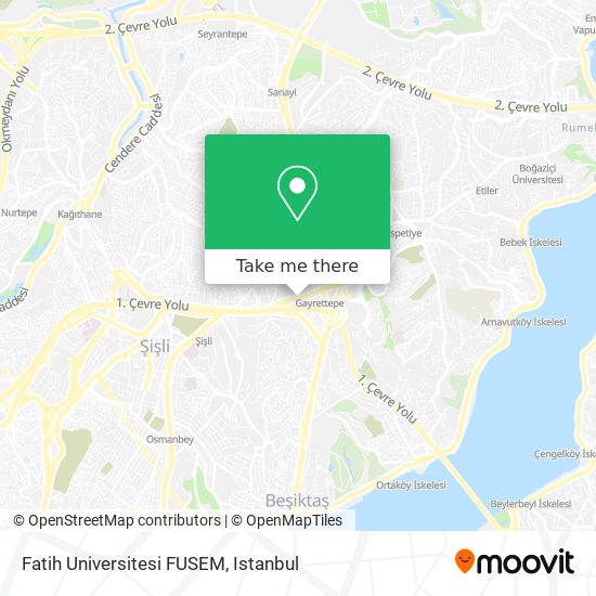 Fatih Universitesi FUSEM map