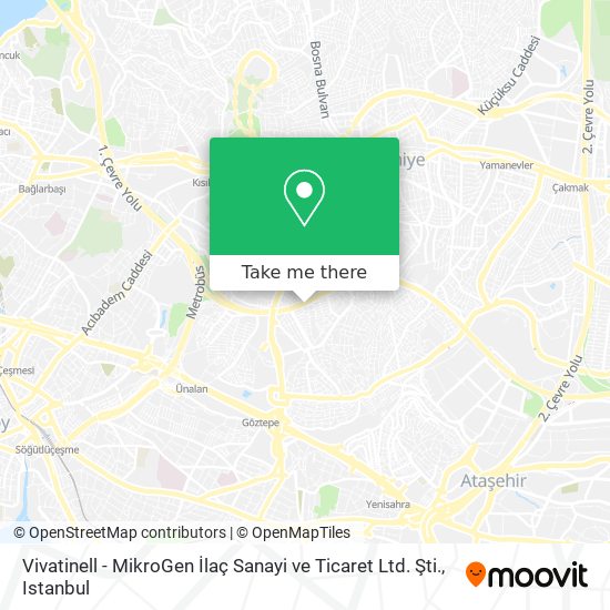 Vivatinell - MikroGen İlaç Sanayi ve Ticaret Ltd. Şti. map