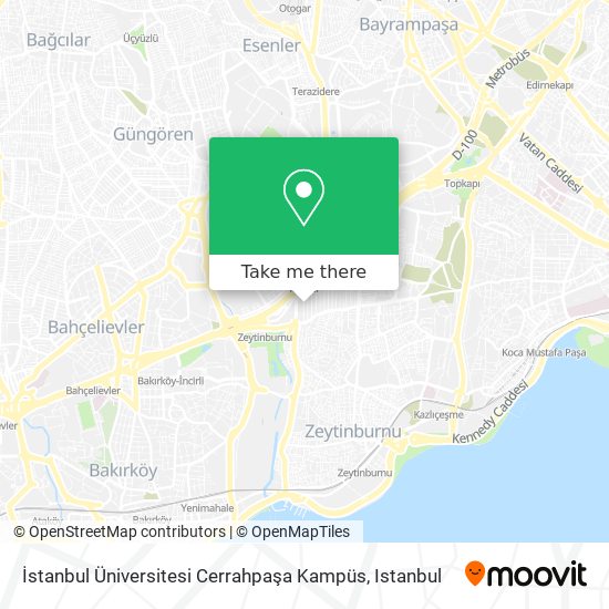 İstanbul Üniversitesi Cerrahpaşa Kampüs map