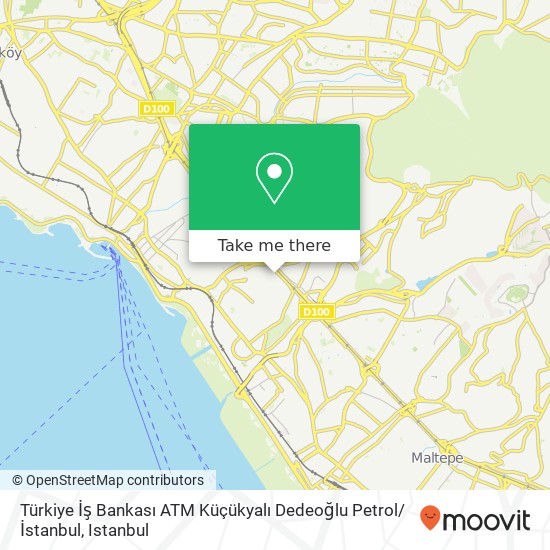 Türkiye İş Bankası ATM Küçükyalı Dedeoğlu Petrol / İstanbul map