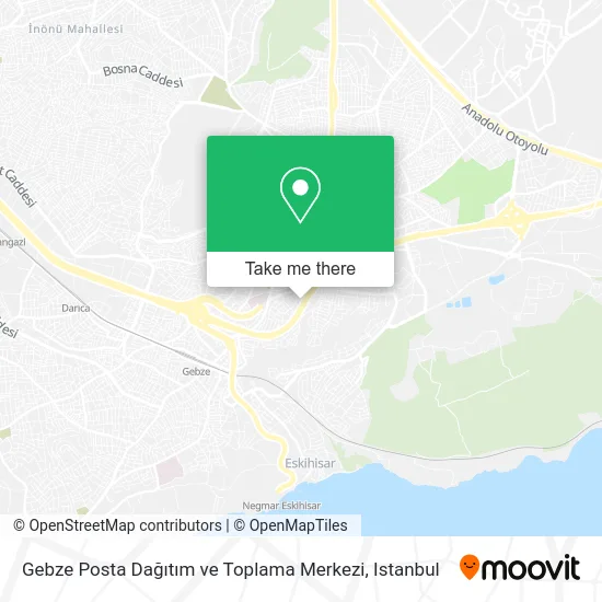 Gebze Posta Dağıtım ve Toplama Merkezi map