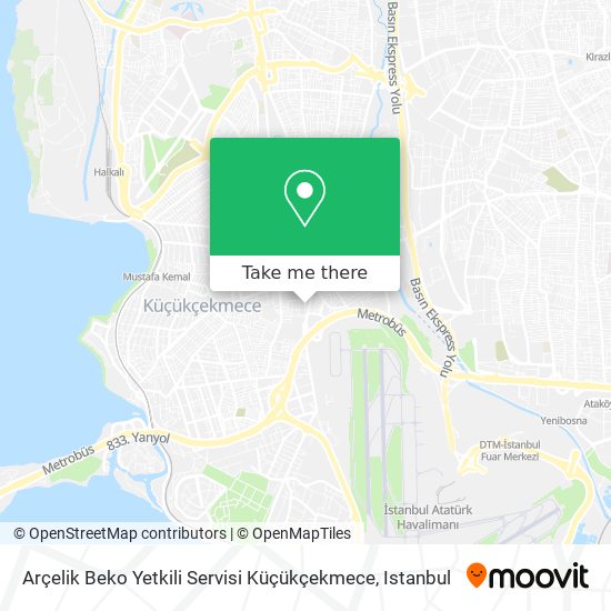 Arçelik Beko Yetkili Servisi Küçükçekmece map