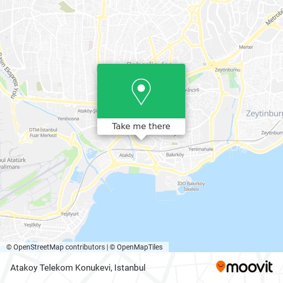 Atakoy Telekom Konukevi map