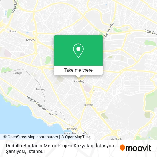 Dudullu-Bostancı Metro Projesi Kozyatağı İstasyon Şantiyesi map