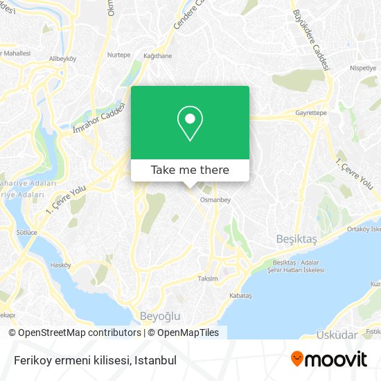 Ferikoy ermeni kilisesi map