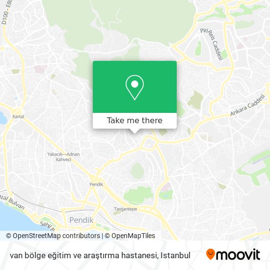 van bölge eğitim ve araştırma hastanesi map