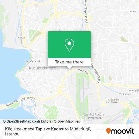 Küçükçekmece Tapu ve Kadastro Müdürlüğü map