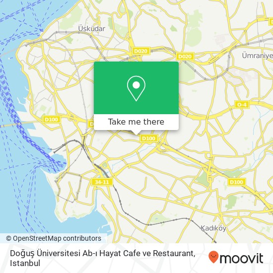 Doğuş Üniversitesi Ab-ı Hayat Cafe ve Restaurant map