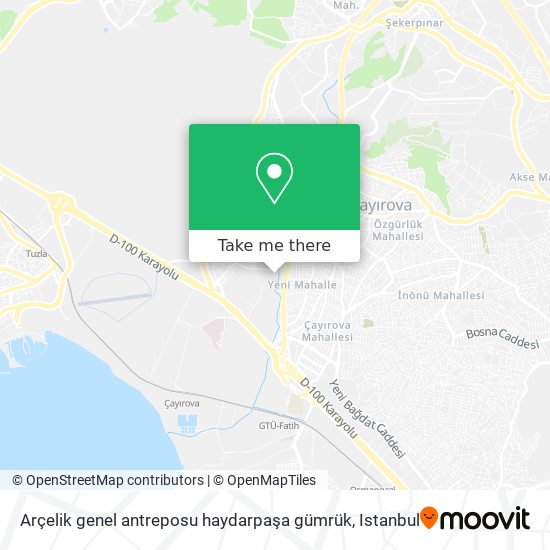 Arçelik genel antreposu haydarpaşa gümrük map