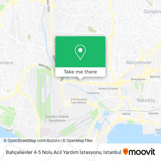 Bahçelievler 4-5 Nolu Acil Yardım İstasyonu map