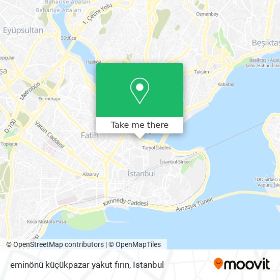 eminönü küçükpazar yakut fırın map