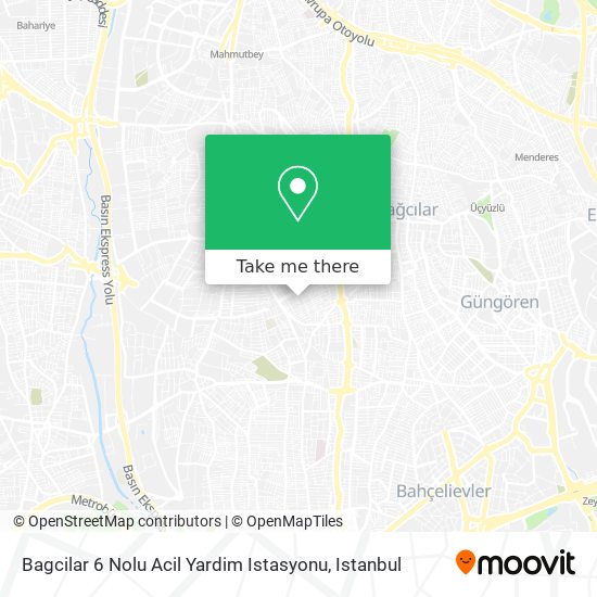 Bagcilar 6 Nolu Acil Yardim Istasyonu map