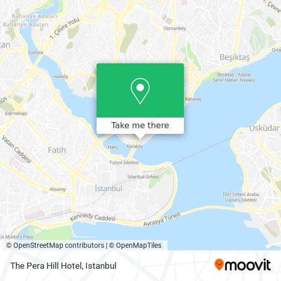 The Pera Hill Hotel map