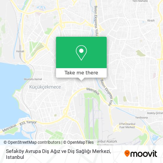 Sefaköy Avrupa Diş Ağız ve Diş Sağlığı Merkezi map