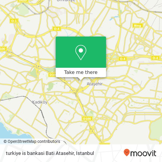 turkiye is bankasi Bati Atasehir map