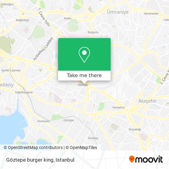 Göztepe burger king map