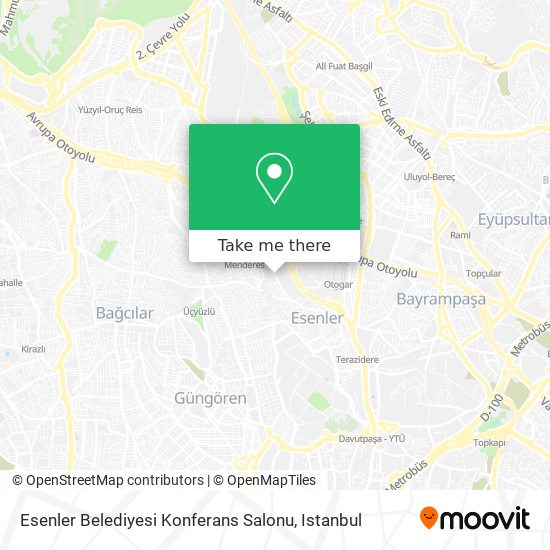 Esenler Belediyesi Konferans Salonu map