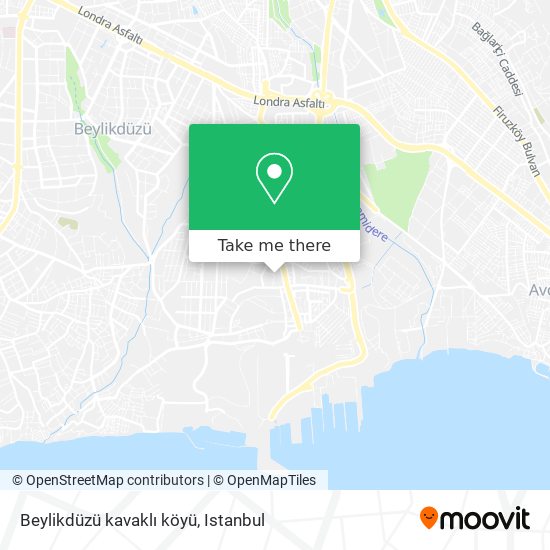 Beylikdüzü kavaklı köyü map