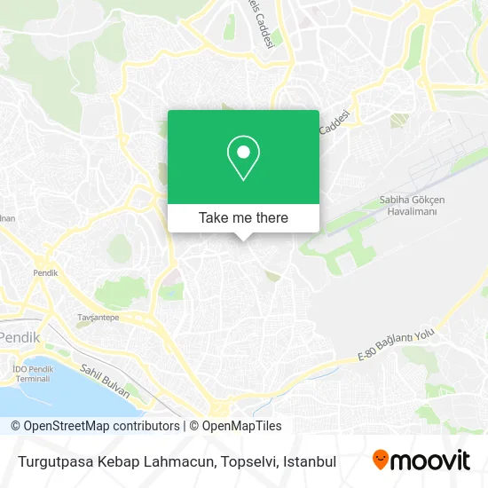Turgutpasa Kebap Lahmacun, Topselvi map