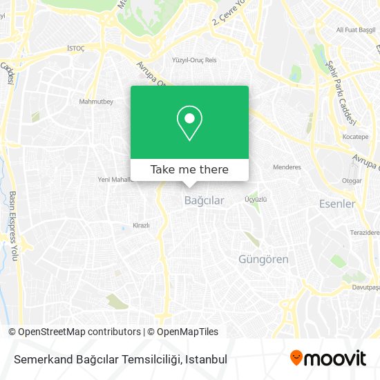 Semerkand Bağcılar Temsilciliği map