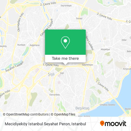 Mecidiyeköy Istanbul Seyahat Peron map