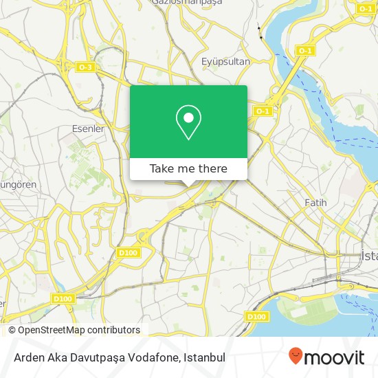 Arden Aka Davutpaşa Vodafone map