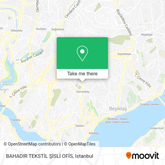 BAHADIR TEKSTİL ŞİSLİ OFİS map