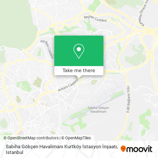Sabiha Gökçen Havalimanı Kurtköy İstasyon İnşaatı map