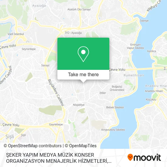 ŞEKER YAPIM MEDYA MÜZİK KONSER ORGANİZASYON MENAJERLİK HİZMETLERİ map
