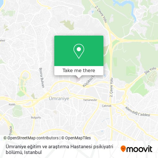 Ümraniye eğitim ve araştırma Hastanesi psikiyatri bölümü map