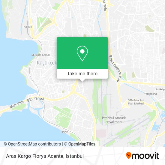 Aras Kargo Florya Acente map
