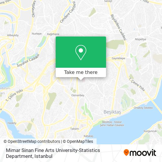Mimar Sinan Fine Arts University-Statistics Department map