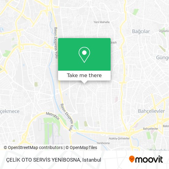 ÇELİK OTO SERVİS YENİBOSNA map